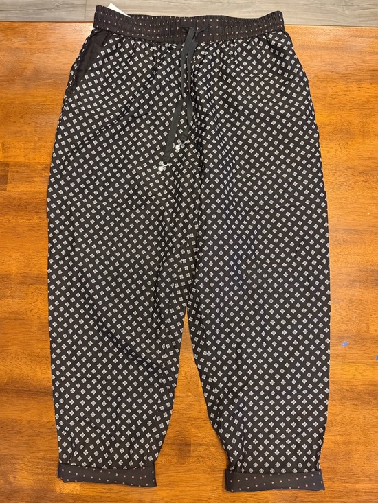 The Upside Pants - The Upside Spellbound Black Jogger Pants with White Geometric Print Size XS
